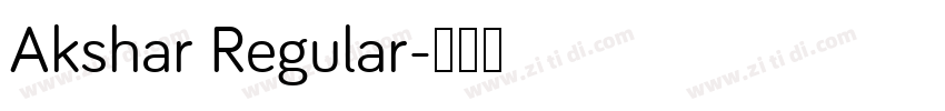Akshar Regular字体转换